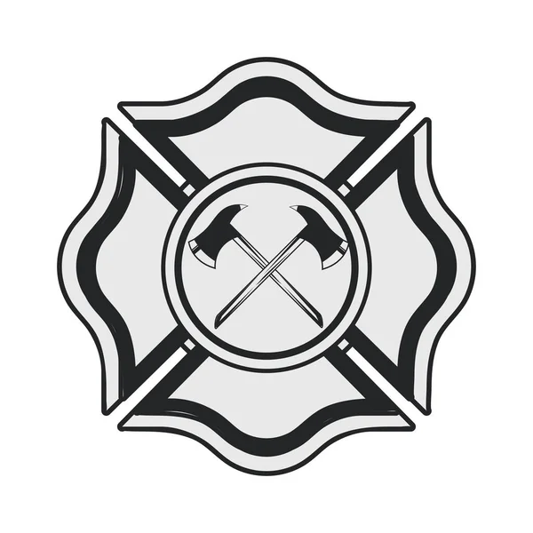 Departamento de bomberos cruz — Vector de stock