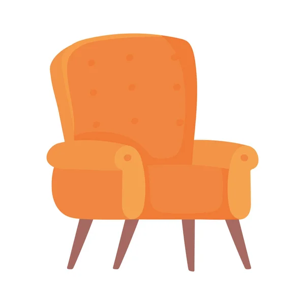 Narancssárga fotel belső — Stock Vector