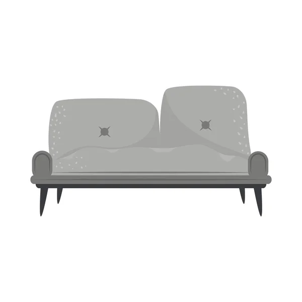 Large gray sofa — Stock Vector