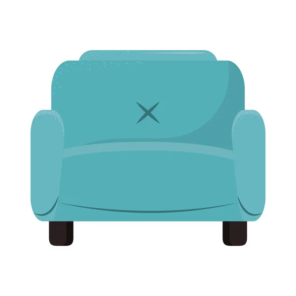 Голубой диван — стоковый вектор