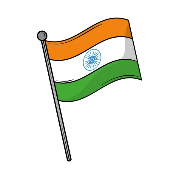 National indian flag — Stock Vector