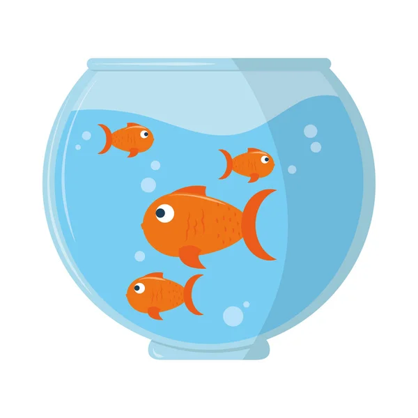 Fishes in the bowl — 图库矢量图片