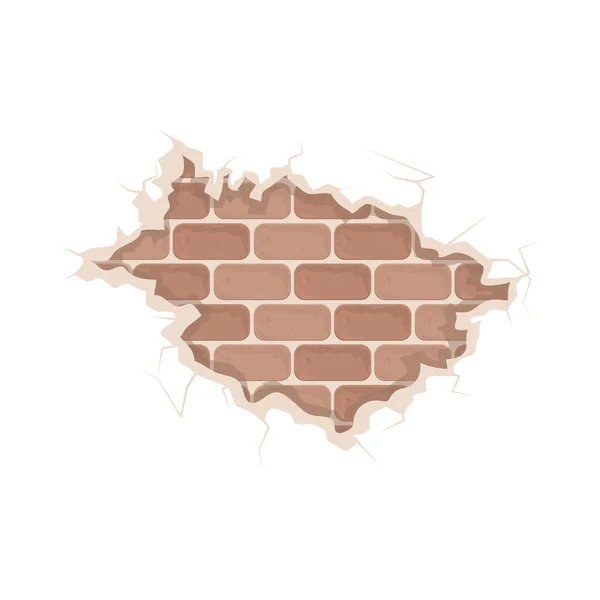 Beschädigter Mauerziegel — Stockvektor