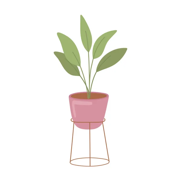 Plante en pot sur un stand — Image vectorielle