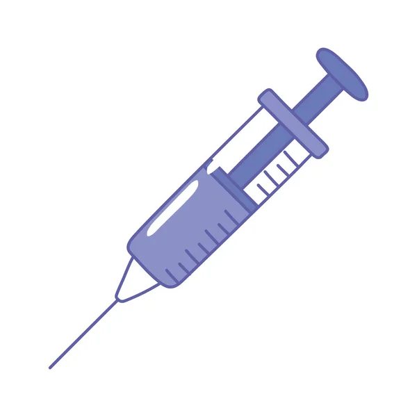 Orvosi fecskendő vakcina — Stock Vector