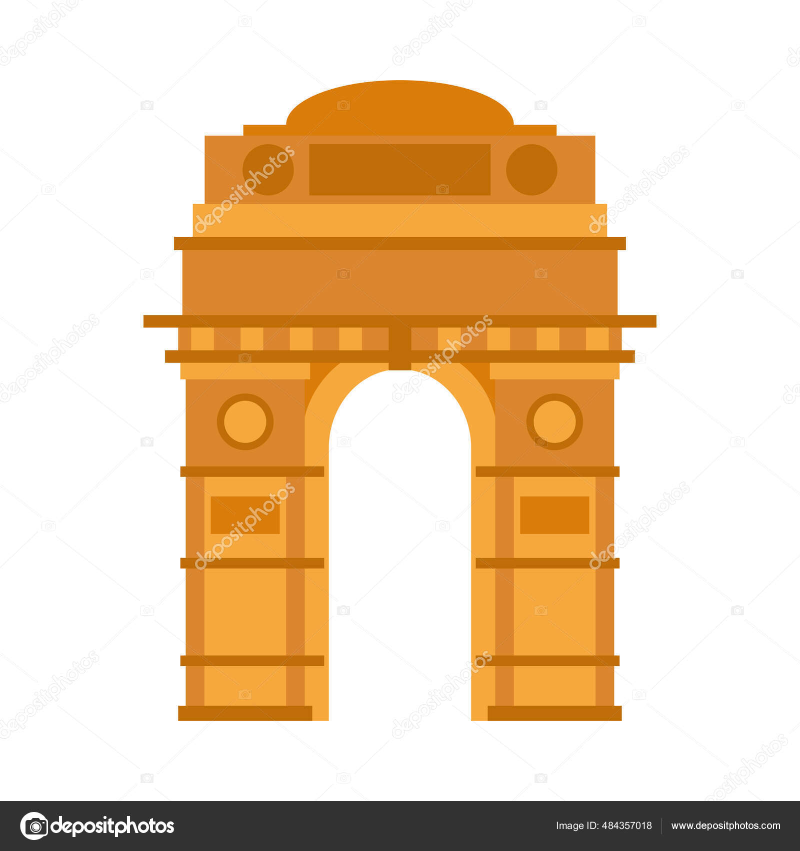 Indian famous gate Stock Vector Image by ©stockgiu #484357018