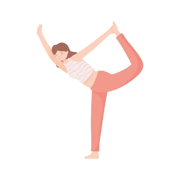 Frau macht Yoga — Stockvektor