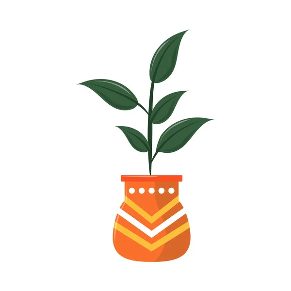 Topf mit Pflanze — Stockvektor