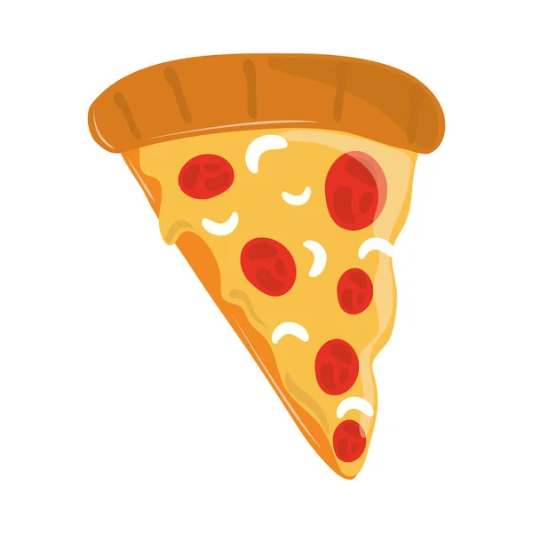 Slide pizza alimentos —  Vetores de Stock