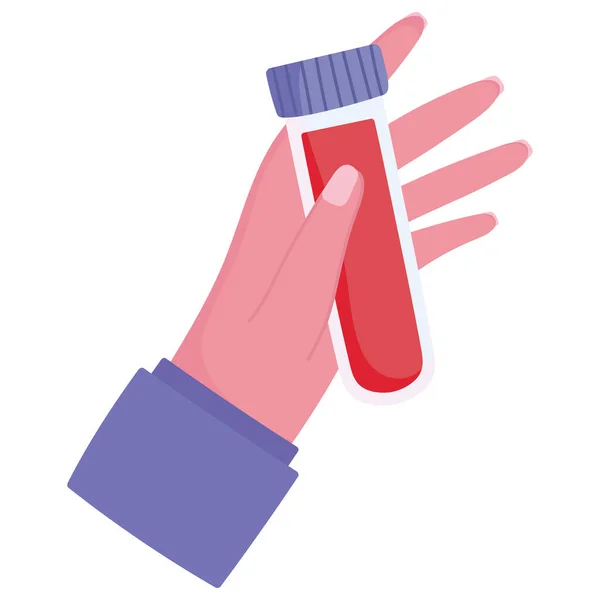 Mano con descamación de sangre — Vector de stock