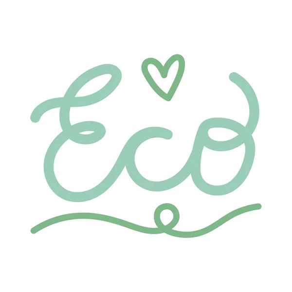 Eco typography handmade — 스톡 벡터