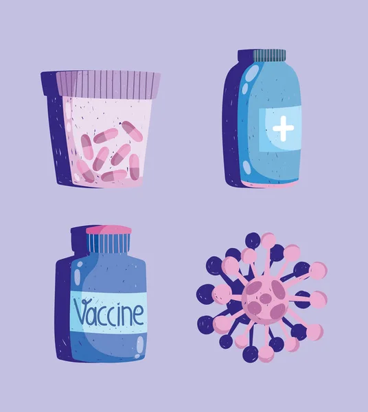Set of vaccine — 图库矢量图片