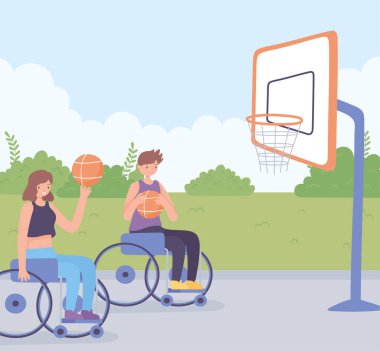 Engelli çift oynuyor