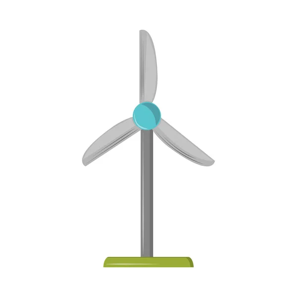 Molino de viento ecológico sostenible — Vector de stock