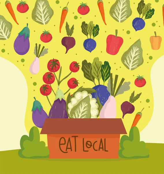 Eat local food — Stock Vector