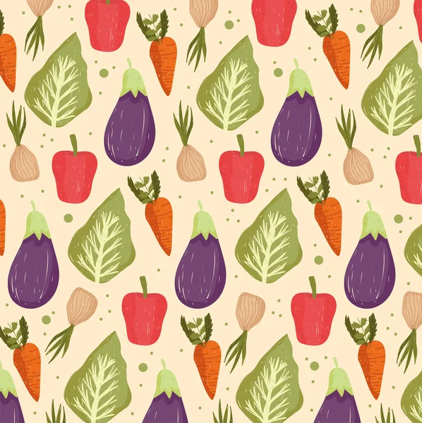 Verduras de fondo frescas — Vector de stock