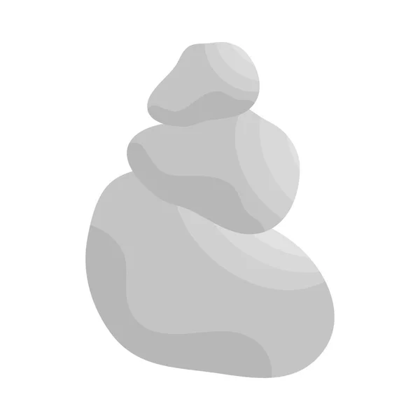 Складені гладкі сірі камені — стоковий вектор