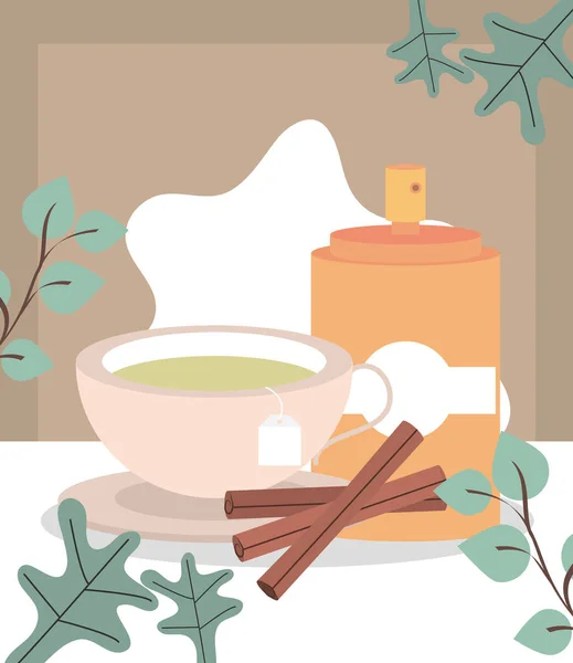 Aromathérapie bougie spa — Image vectorielle