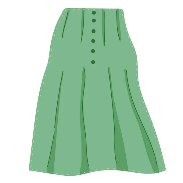 Мода на зеленую юбку — стоковый вектор