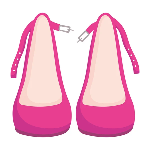 Růžové dámské boty — Stockový vektor
