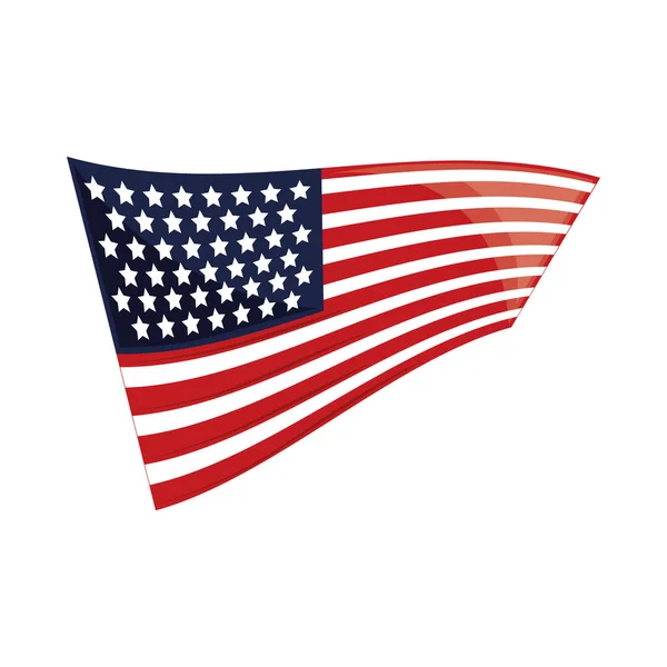 Förenta staternas nationella flagga — Stock vektor