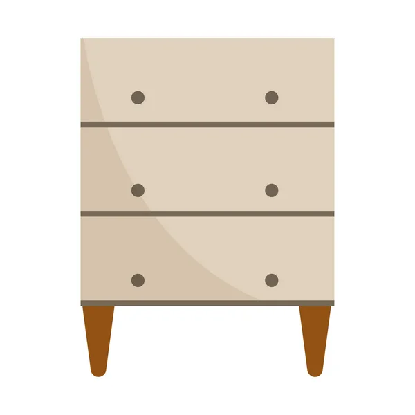 Wooden cabinet furniture — Stock Vector