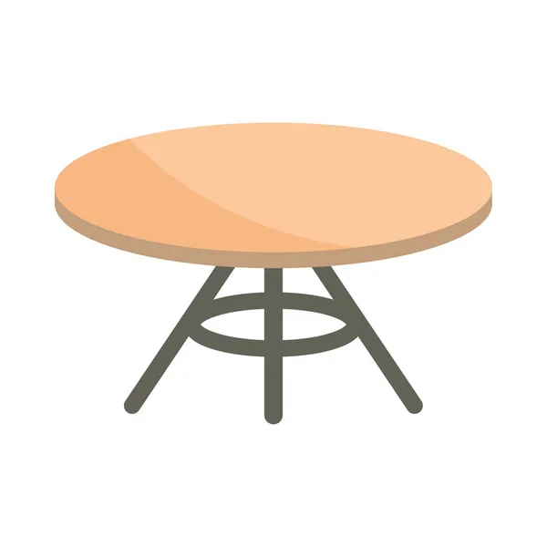 Круглий стіл меблі — стоковий вектор