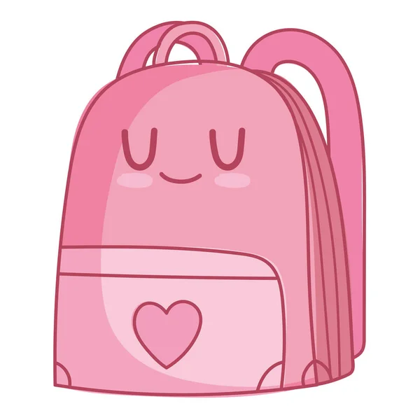 Cute backpack cartoon — Stock Vector