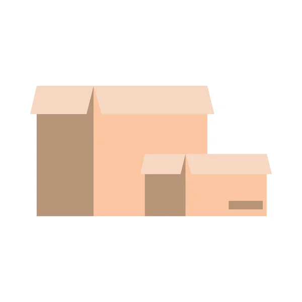 Cardboard boxes storage — Stock Vector