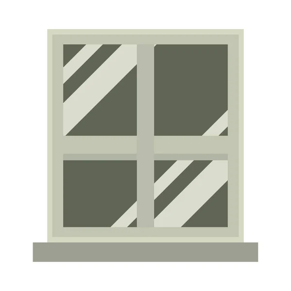 Ventana marco vidrio — Vector de stock