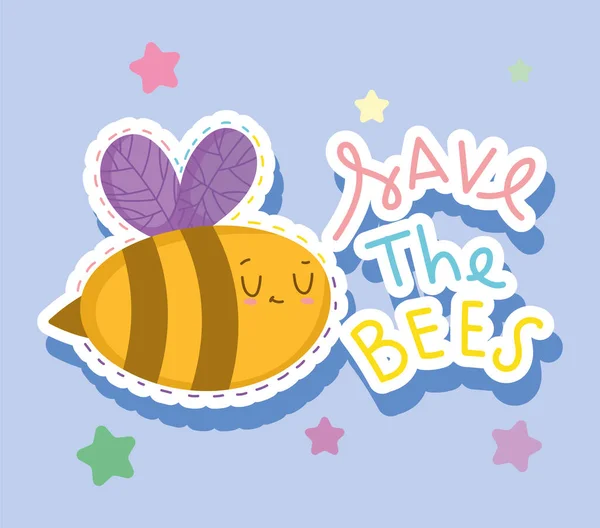 保存蜜蜂的讯息 — 图库矢量图片