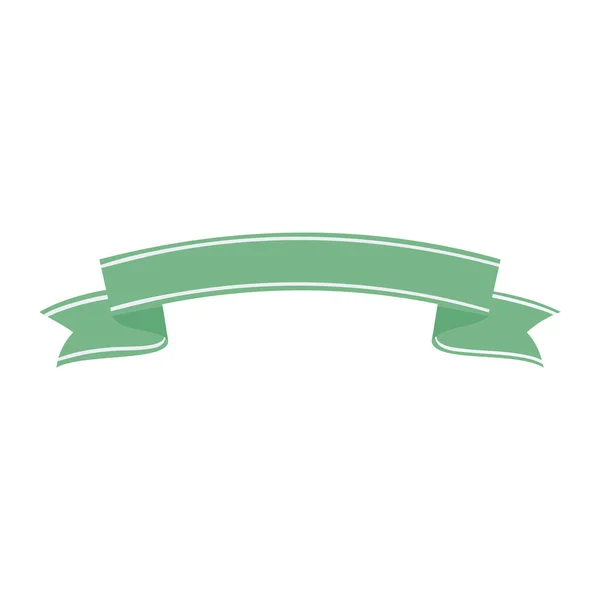Dekoration mit grünem Band — Stockvektor