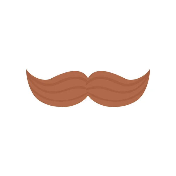 Brun mustasch ikon — Stock vektor