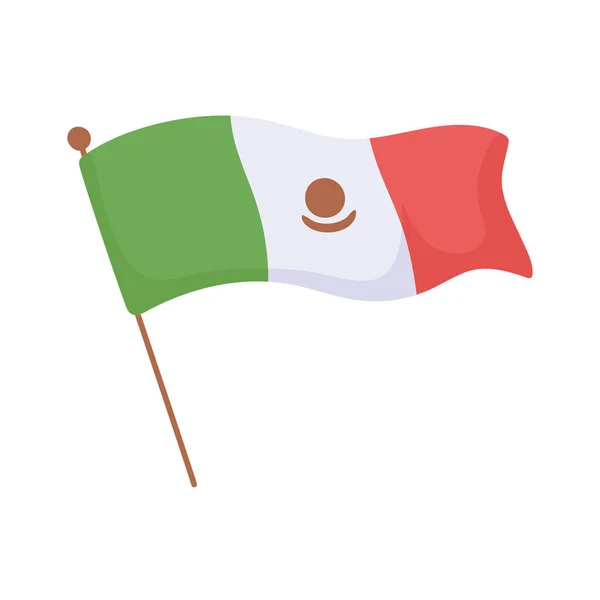 Mexická vlajka národní — Stockový vektor