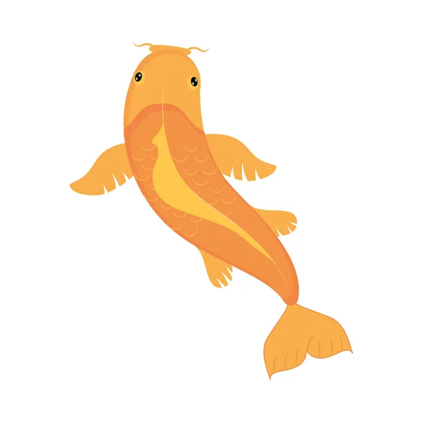 Koi ryby v oranžové barvě — Stockový vektor
