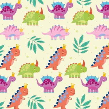 Şirin dinozor deseni