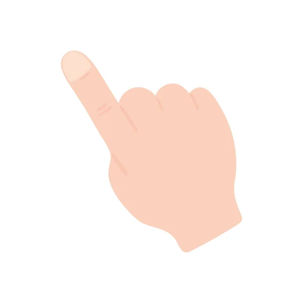 Accrocher geste tactile — Image vectorielle