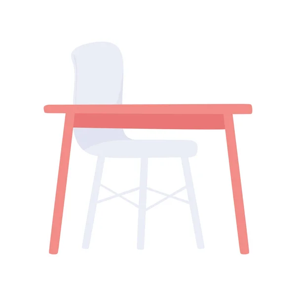Mesa e cadeira — Vetor de Stock