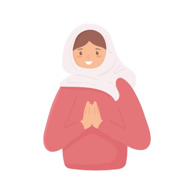 Başörtüsü olan Müslüman kadın.