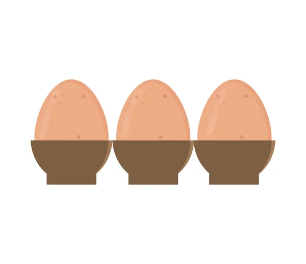 Ovos na caixa — Vetor de Stock