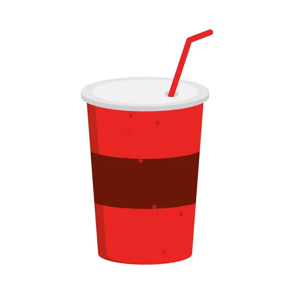 Taza de soda desechable — Vector de stock