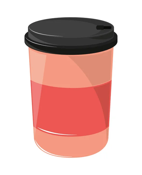 Disposable cup of coffee — Stock Vector