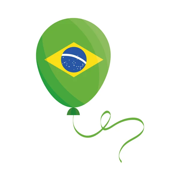 Flag brazil in balloon — Wektor stockowy