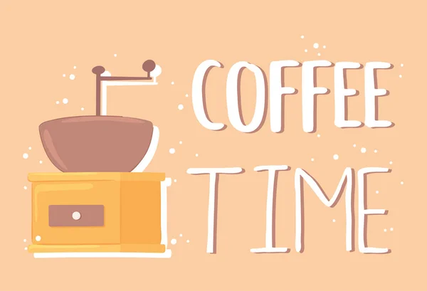Κάρτα ώρας καφέ — Διανυσματικό Αρχείο