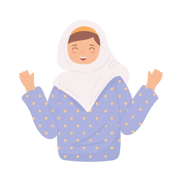 Felice donna musulmana — Vettoriale Stock