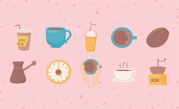 Pause café ensemble — Image vectorielle