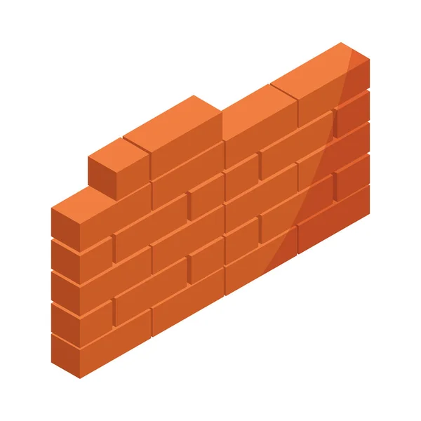 Costruzione muro di mattoni — Vettoriale Stock