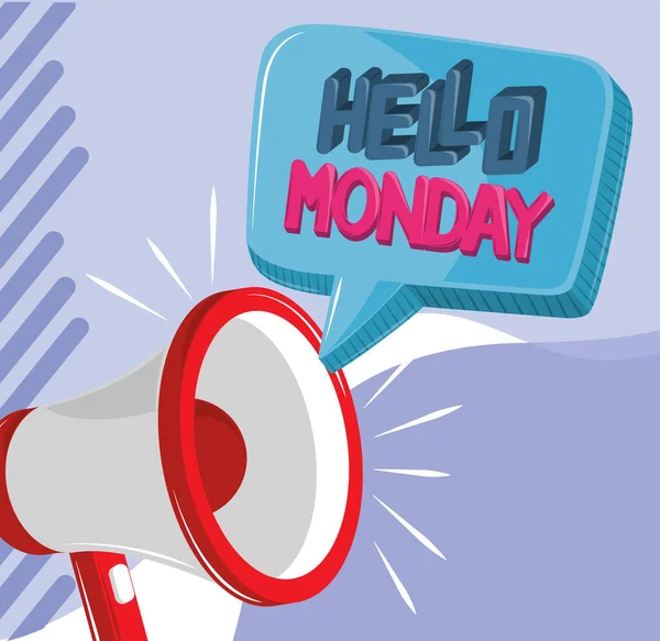 Reklam hej måndag — Stock vektor