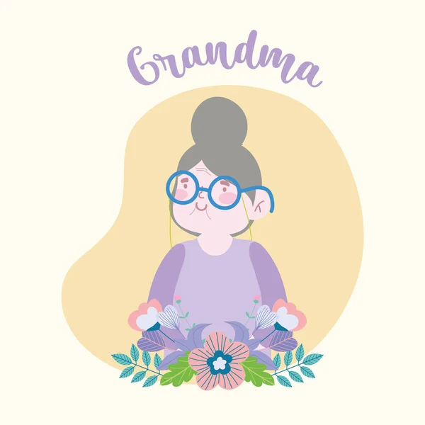 おばあちゃんの花 — ストックベクタ