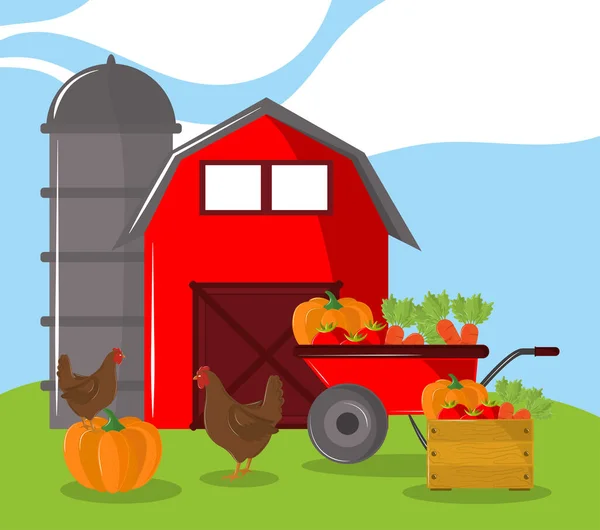 Friss mezőgazdasági termékek egészséges — Stock Vector